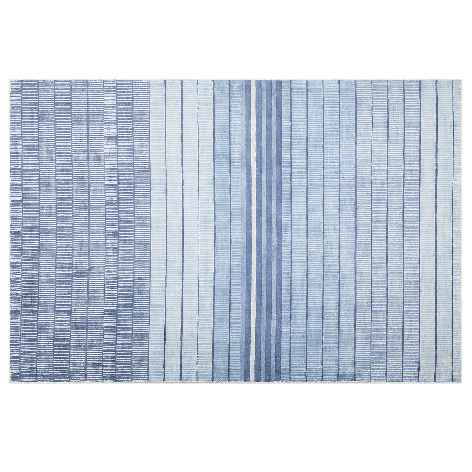 Beliani YARDERE Vloerkleed Blauw Viscose 160 x 230 cm