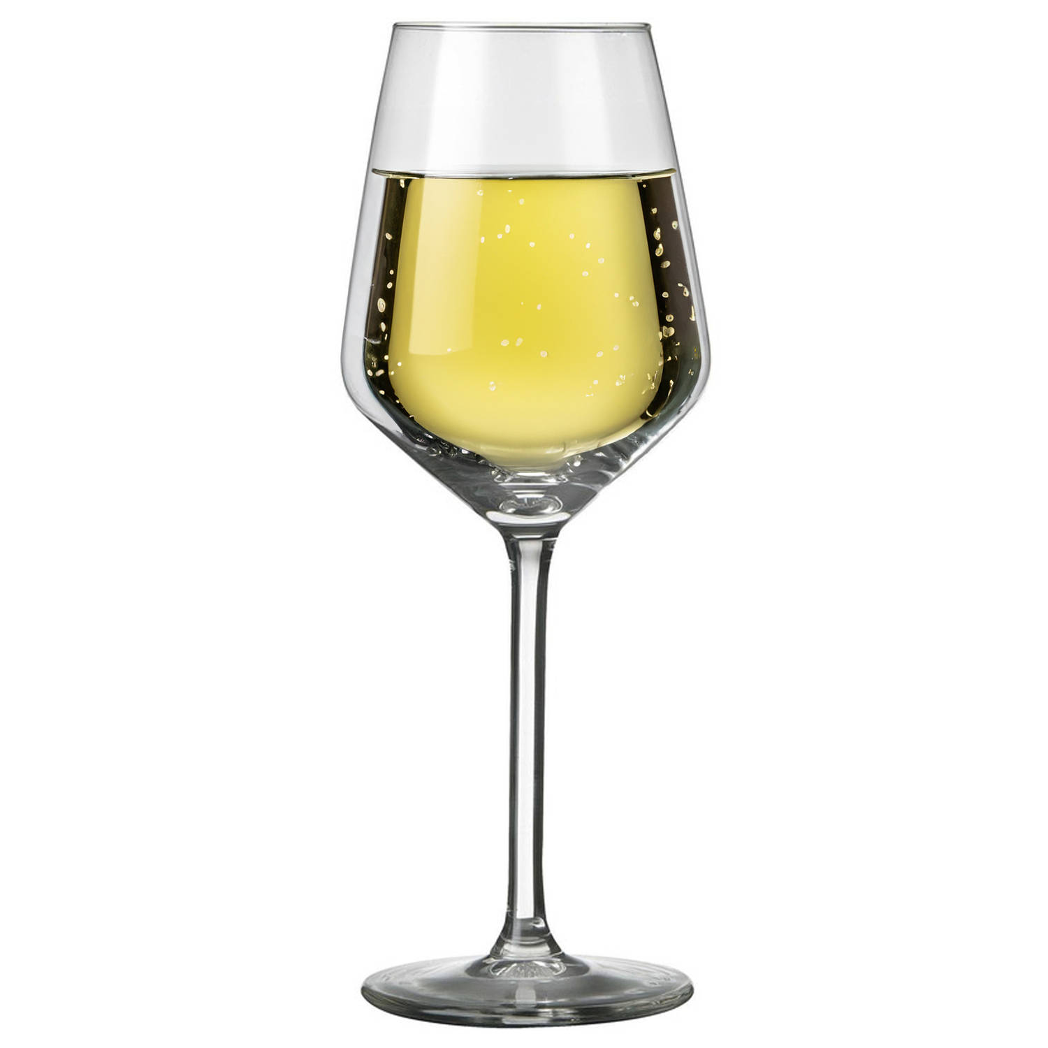 6x Luxe witte wijn glazen 370 ml Carre - Wijnglazen