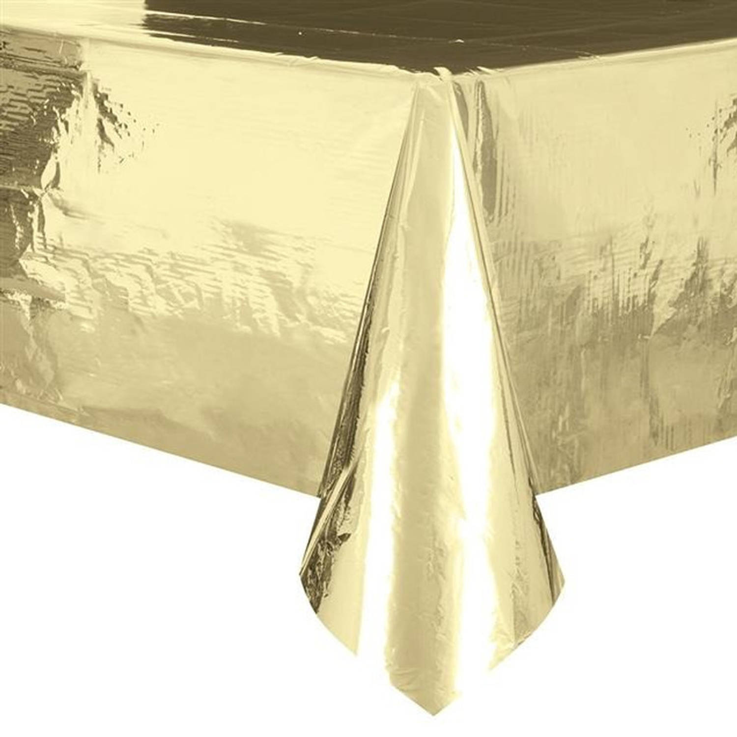 Rechtsaf Purper Wieg Gouden tafelkleed/tafellaken 137 x 274 cm folie - Feesttafelkleden | Blokker