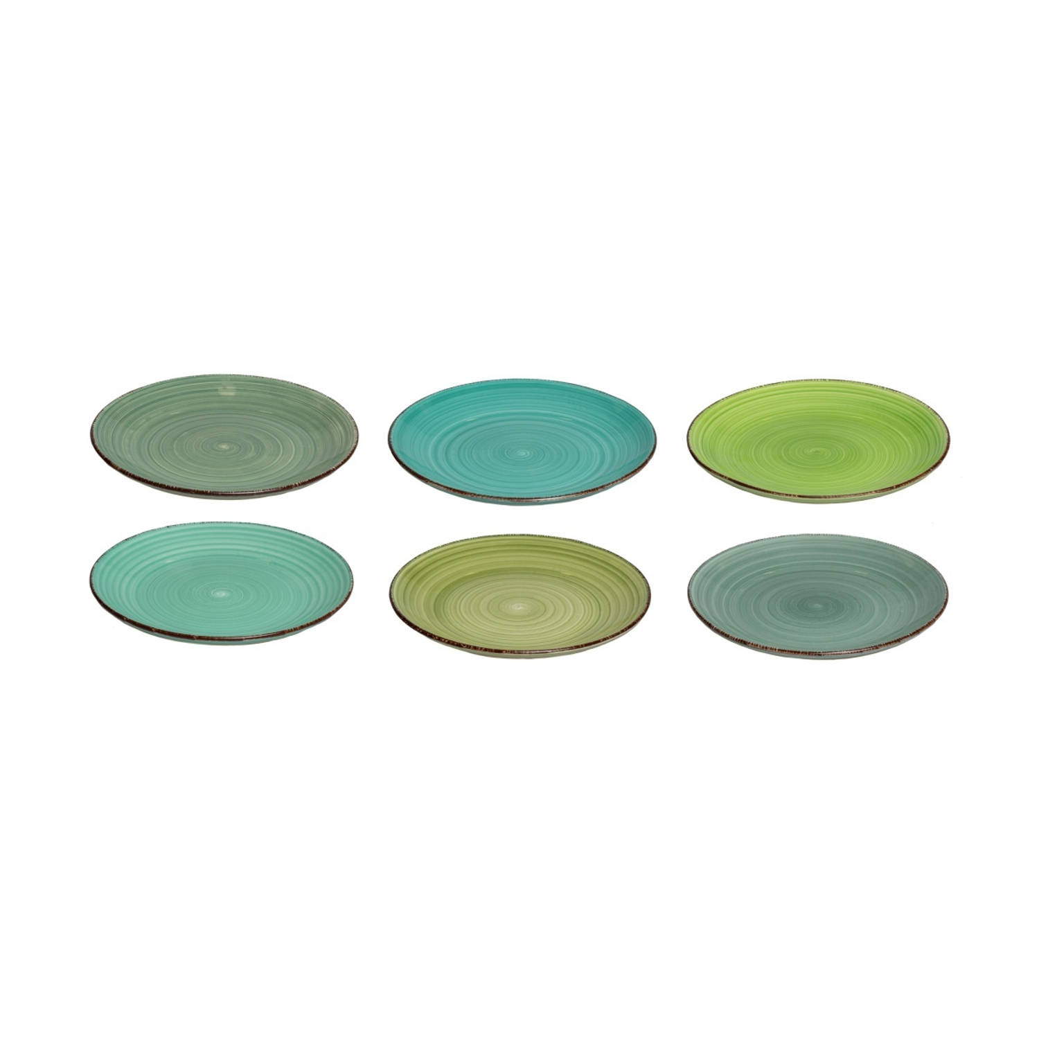 Ontbijtborden Summer Green Ø 19 cm 6 Stuks