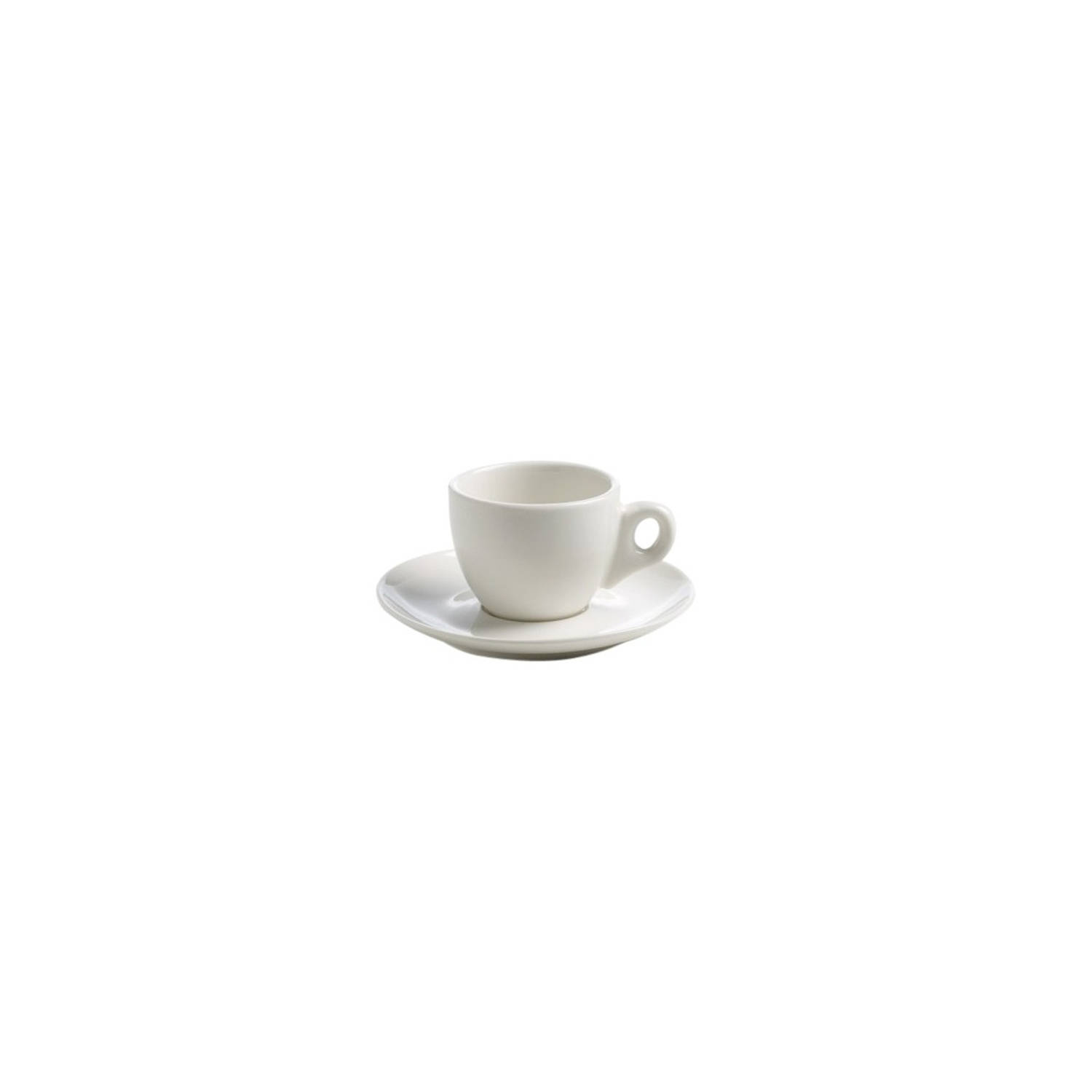 Maxwell & Williams Espresso Kop En Schotel White Basics Round 70 ml