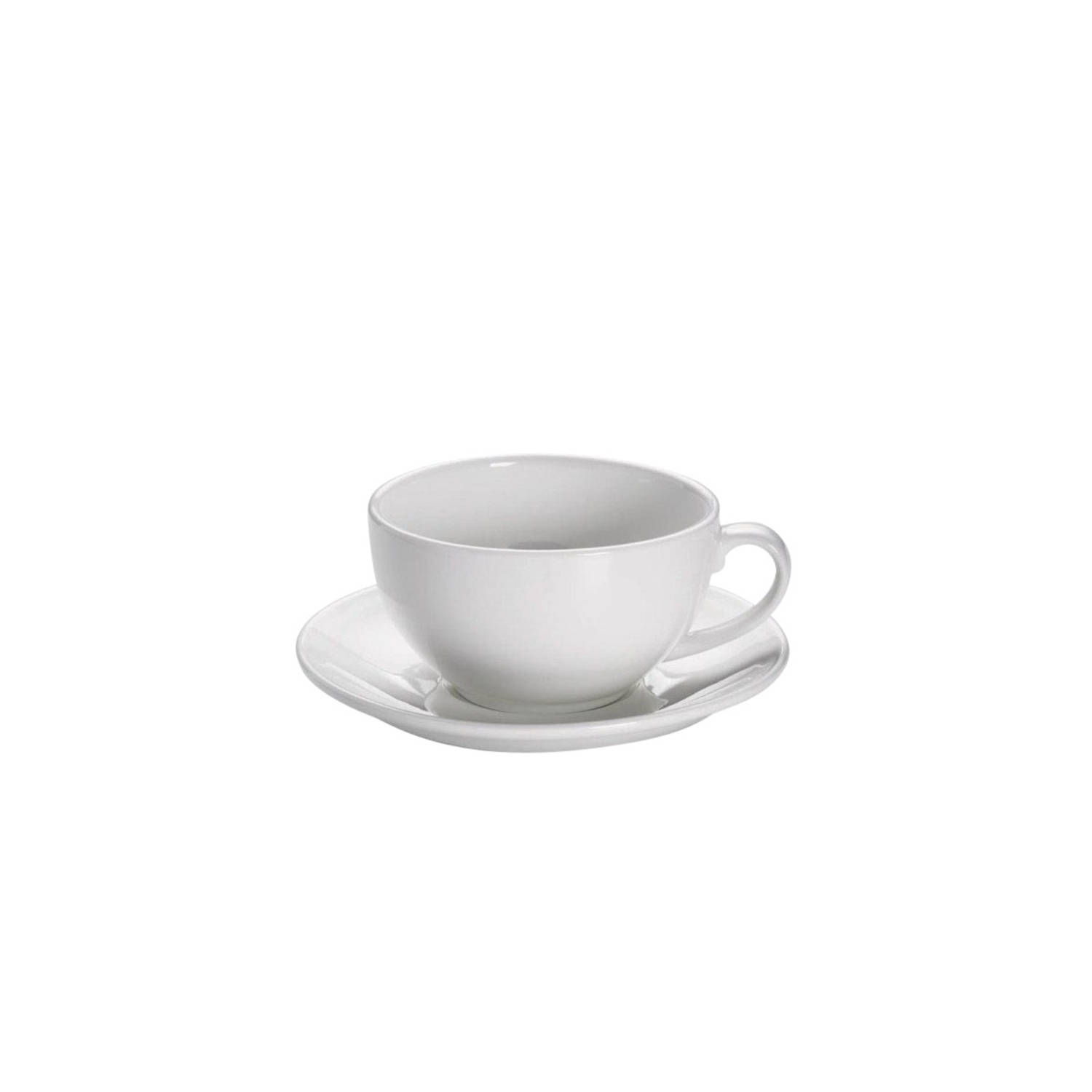 Maxwell & Williams White Basics, Cappucinokop en schotel