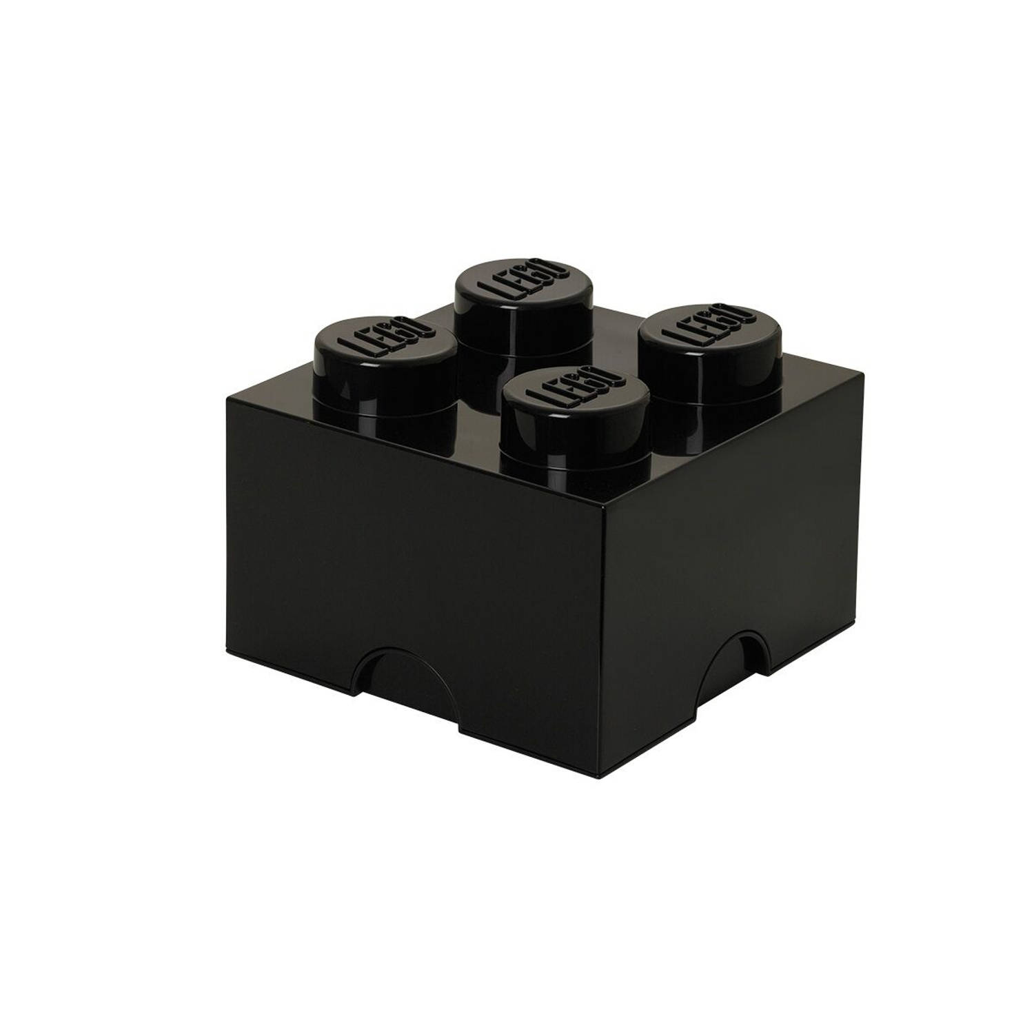Set Van 4 - Opbergbox Brick 4, Zwart - Lego