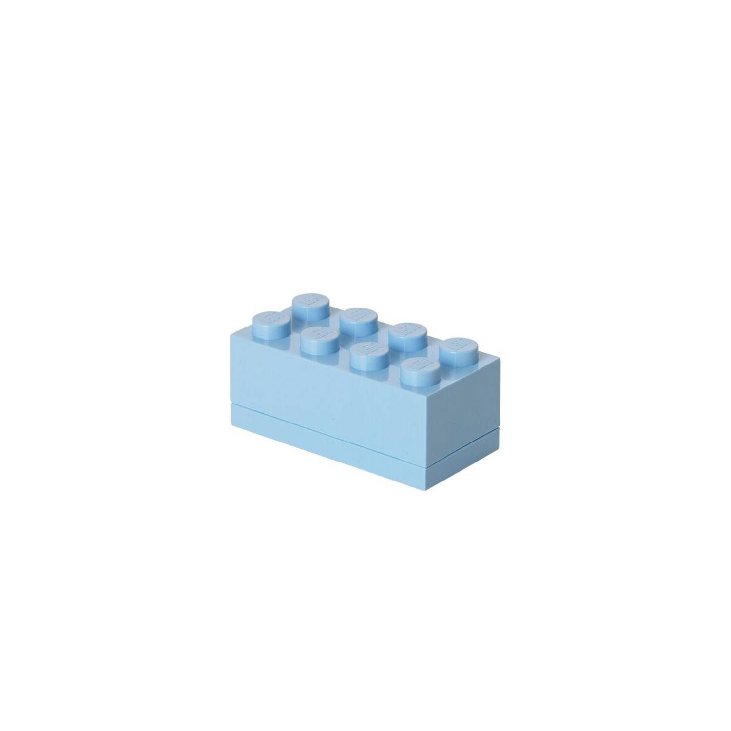 Set van 6 Opbergbox Mini 8, Lichtblauw LEGO