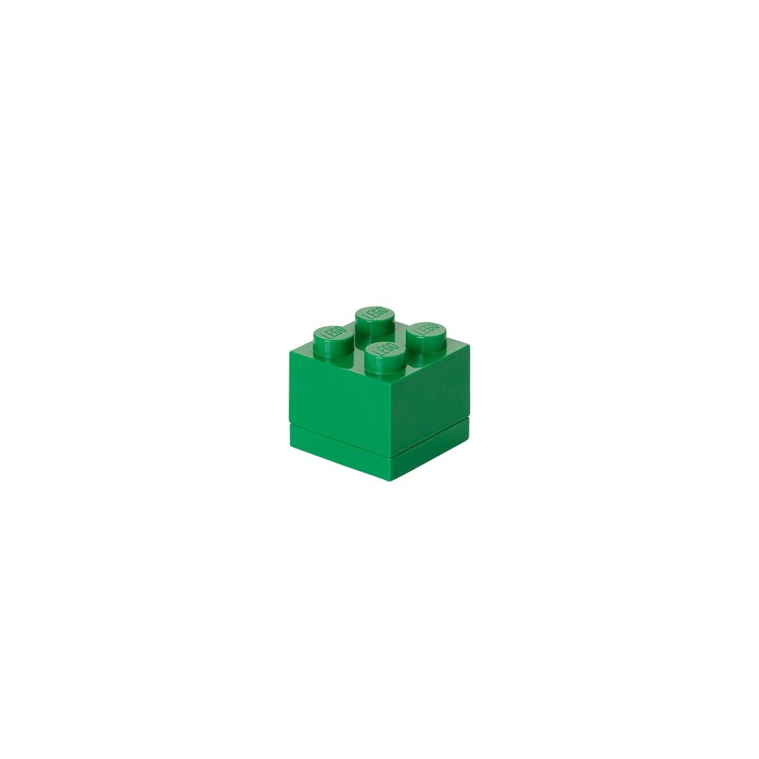 Lego Opbergbox: Mini Brick 4 Limegroen