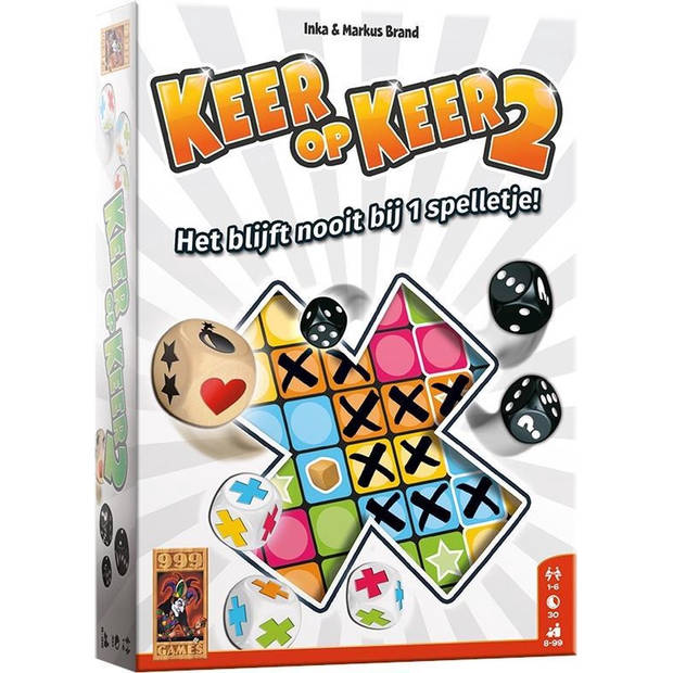 999 Games Keer op Keer 2 - Dobbelspel - 8+