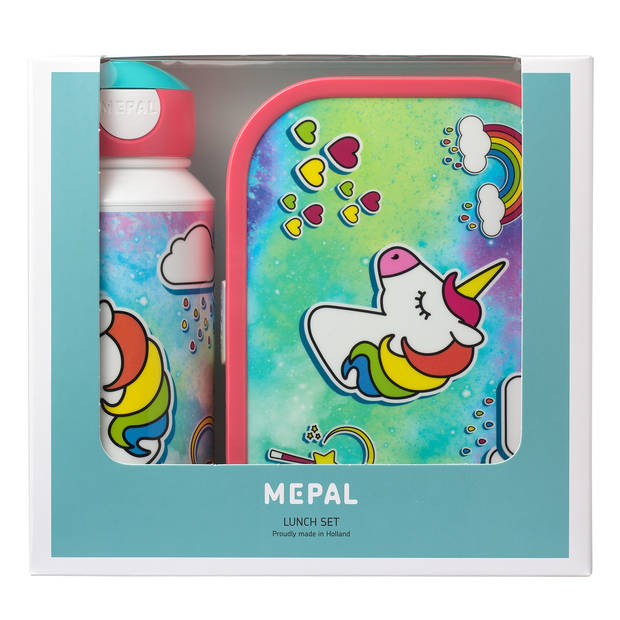 Mepal Lunchset (Schoolbeker & Lunchbox) Campus Pop-Up Unicorn
