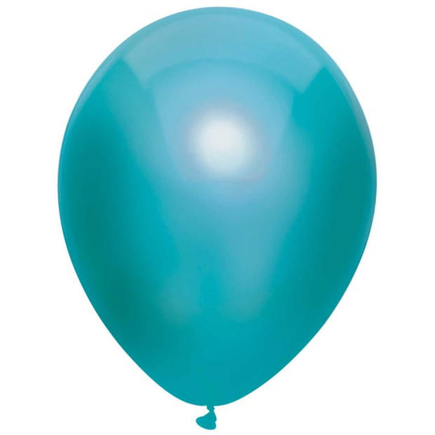Haza Original ballonnen metallic turquoise 30 cm 100 stuks