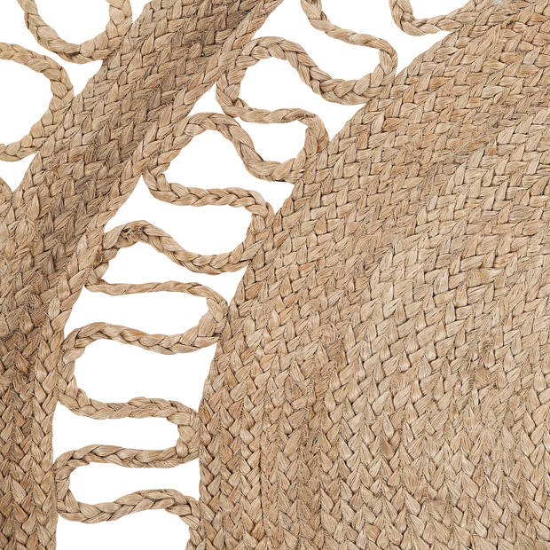 Beliani DIKILI - Laagpolig-Beige-Jute