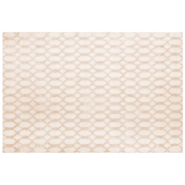 Beliani CIZRE - Laagpolig-Beige-Viscose