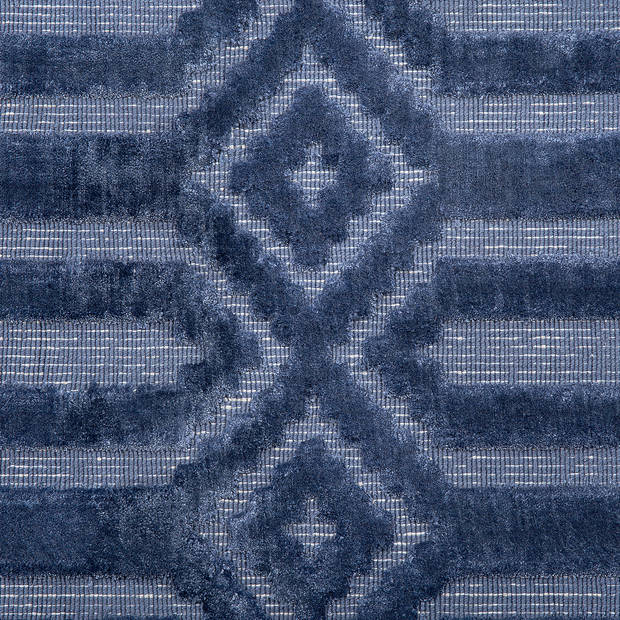 Beliani ADATEPE - Laagpolig-Blauw-Viscose