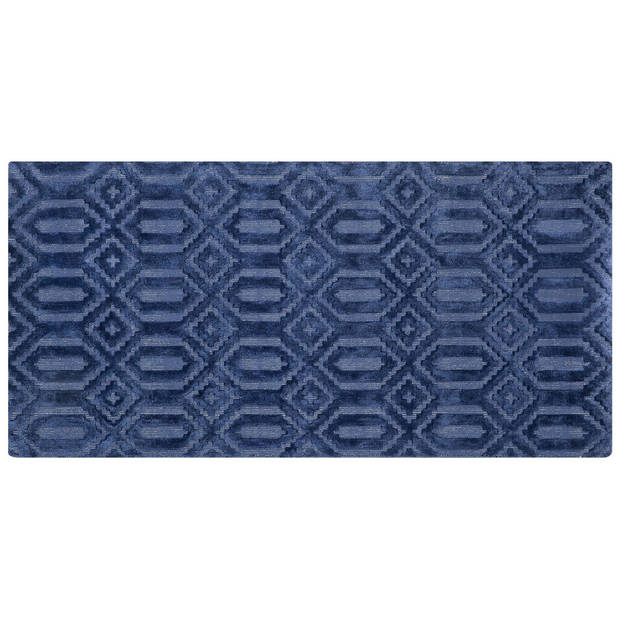 Beliani ADATEPE - Laagpolig-Blauw-Viscose