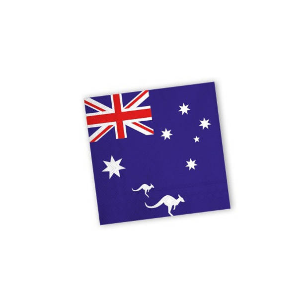 Papieren Australie vlag thema servetten 60 st - Feestservetten