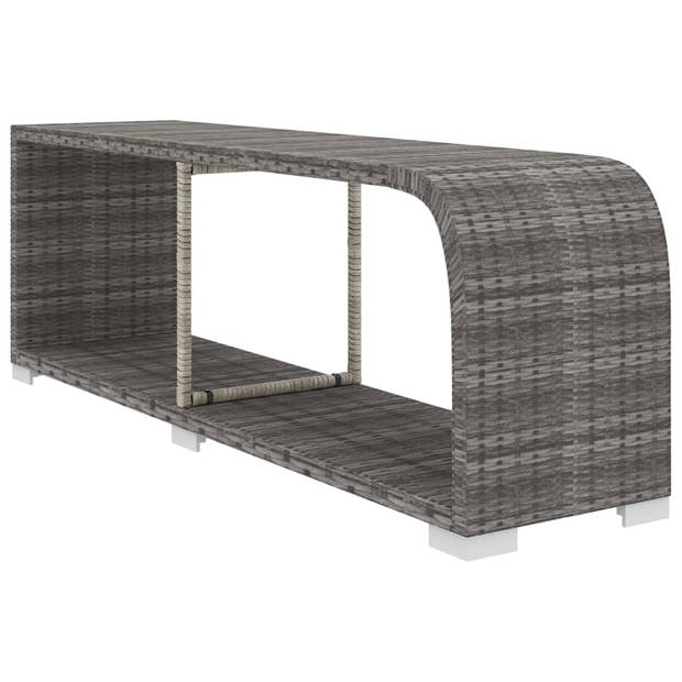 vidaXL 8-delige Loungeset met kussens poly rattan grijs