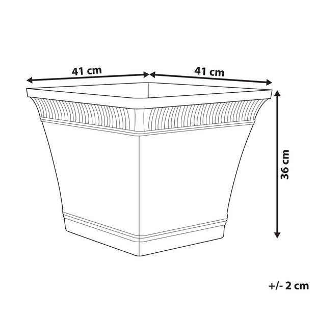 Beliani PSATHA - plantenbak voor buiten-Roze-Polyresin, Stenenmix