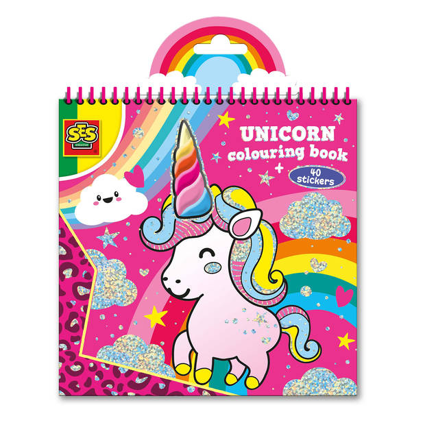 SES – Unicorn kleurboek – met glitterstickers