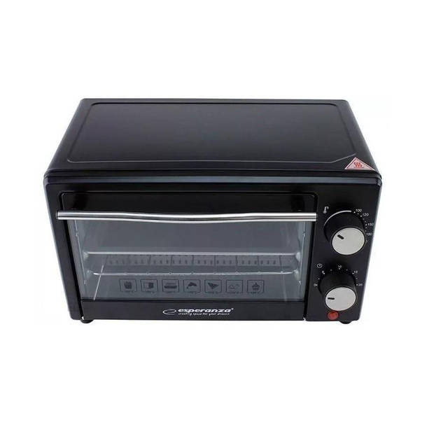 Esperanza EK004 CALZONE Mini Oven - Vrijstaand - 250°C - Zwart