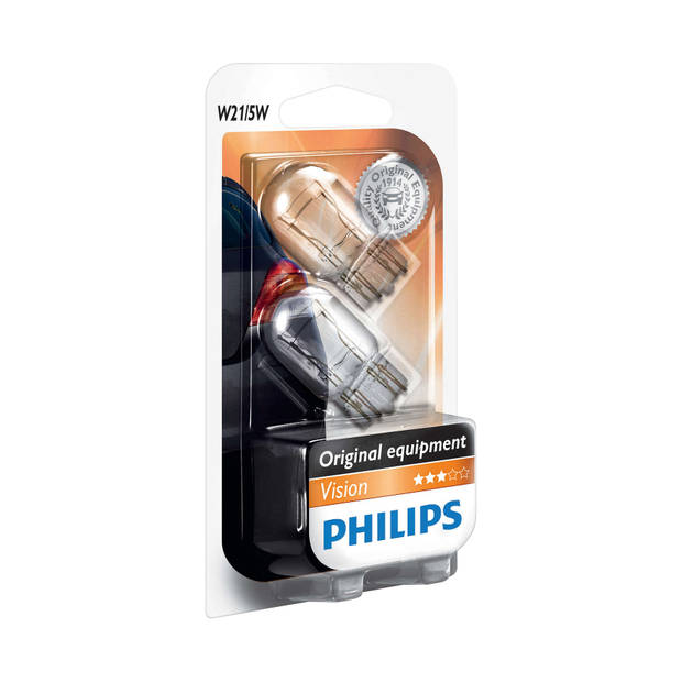 Philips autolamp Vision W21/5W 12 Volt 5 Watt 2 stuks