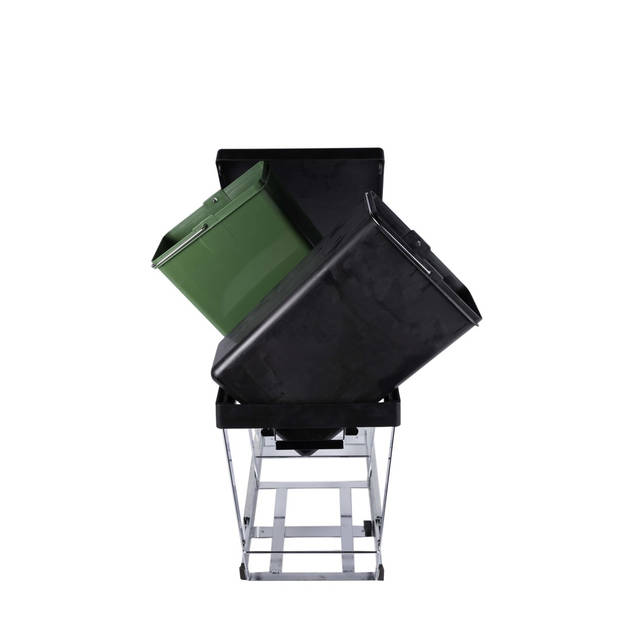 Mo Style duo inbouw afvalbak keukenkast - 2 x 8 liter GFT en restafval - prullenbak / vuilnisbak inbouwsysteem