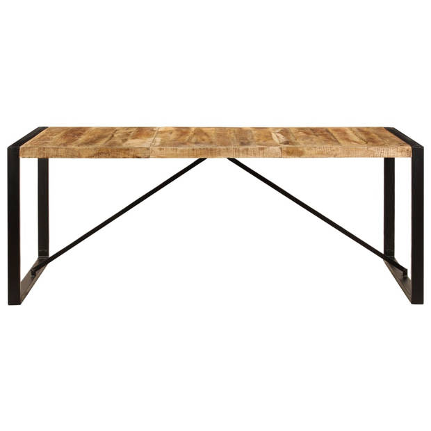 The Living Store Industriële Eetkamertafel - 200x100x75cm - Massief Mangohout