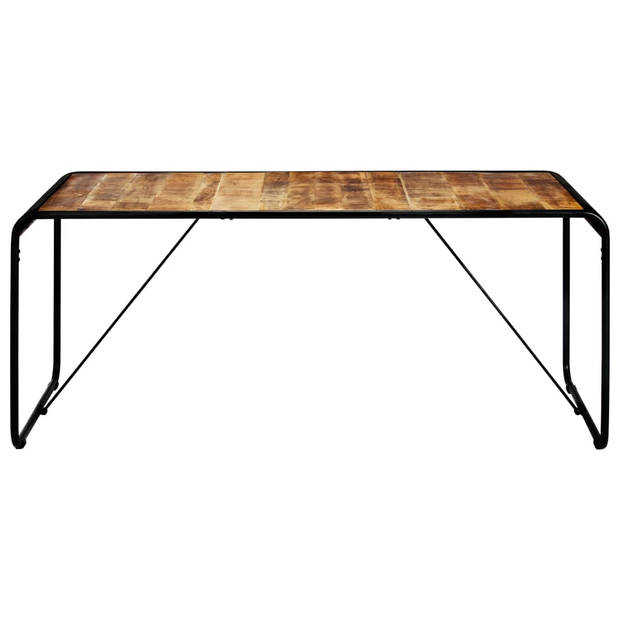 vidaXL Eettafel 180x90x76 cm massief ruw mangohout