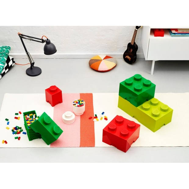 LEGO - Set van 2 - Opbergbox Brick 2, Groen - LEGO