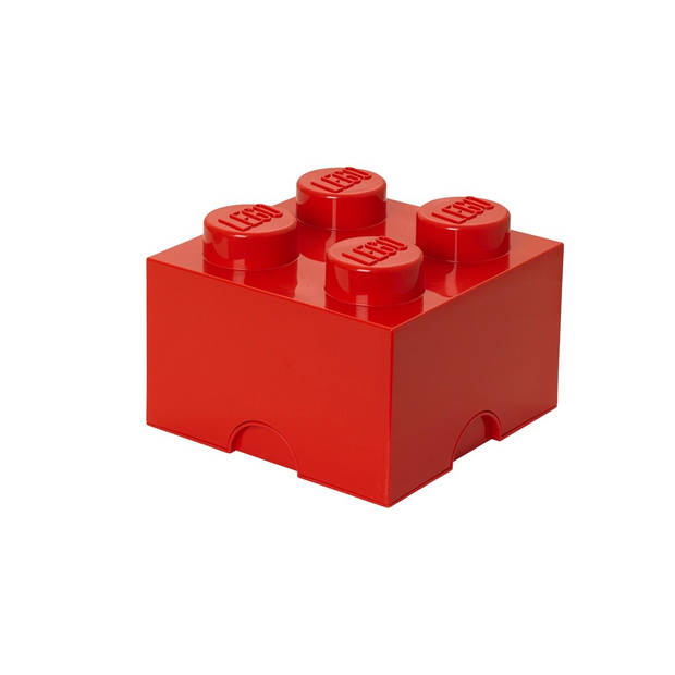 LEGO - Set van 2 - Opbergbox Brick 4, Rood - LEGO