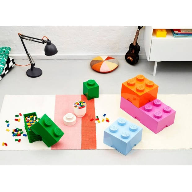 LEGO - Set van 2 - Opbergbox Brick 4, Oranje - LEGO