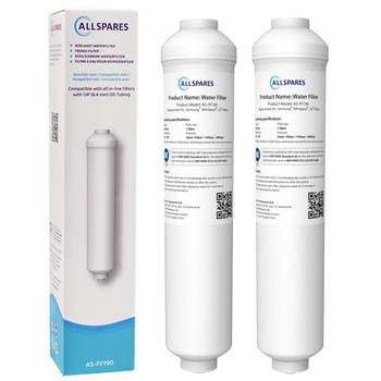 AllSpares Waterfilter (2x) voor Koelkast geschikt voor o.a. Samsung HAFEX / DA29-10105J, LG 5231JA2010B, WPRO USC100