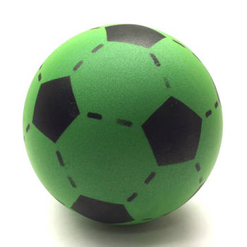Foam softbal voetbal groen 20 cm - Zachte speelgoed voetbal