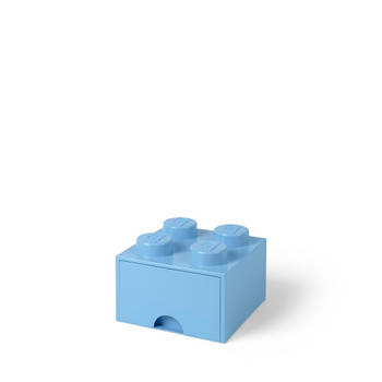 LEGO - Set van 2 - Opbergbox Brick 4, Lichtblauw - LEGO