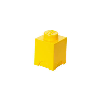 Set van 2 - Opbergbox Brick 1, Geel - LEGO