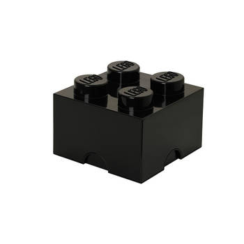 LEGO - Set van 4 - Opbergbox Brick 4, Zwart - LEGO