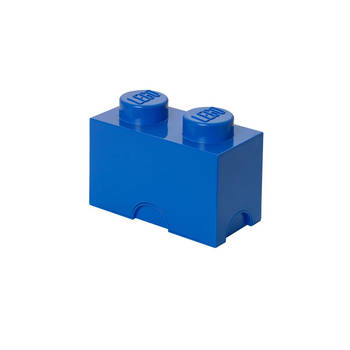 LEGO - Set van 2 - Opbergbox Brick 2, Blauw - LEGO