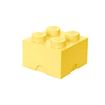 LEGO - Set van 4 - Opbergbox Brick 4, Pastelgeel - LEGO