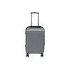 Handbagage koffer 55cm zilver 4 wielen trolley met pin slot reiskoffer