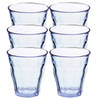 12x Drinkglazen/waterglazen blauw Prisme 275 ml - Drinkglazen