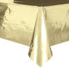 Gouden folie tafelkleed/tafellaken 137 x 274 cm rechthoekig - Feesttafelkleden
