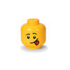 LEGO - Set van 2 - Opbergbox Iconic Hoofd Silly 24 cm, Geel - LEGO