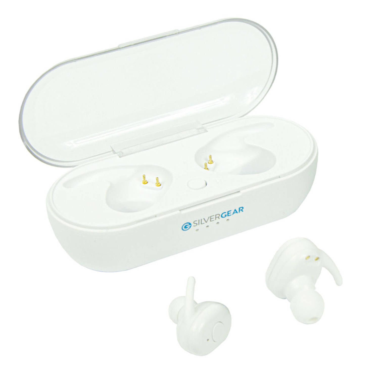 halen maatschappij Beweren Silvergear Draadloze In Ear Sport Oordopjes Wit - Bluetooth - Met  Oplaadbare Opbergcase | Blokker