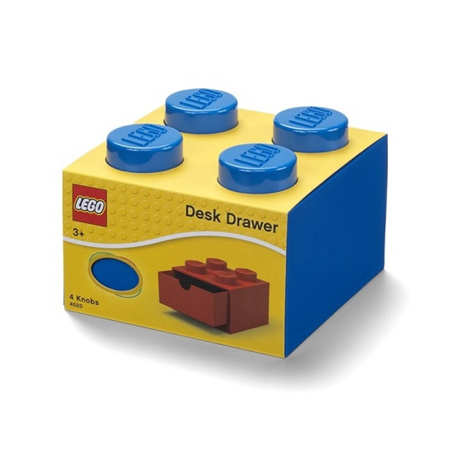 Lego Brick 4 opberglade blauw