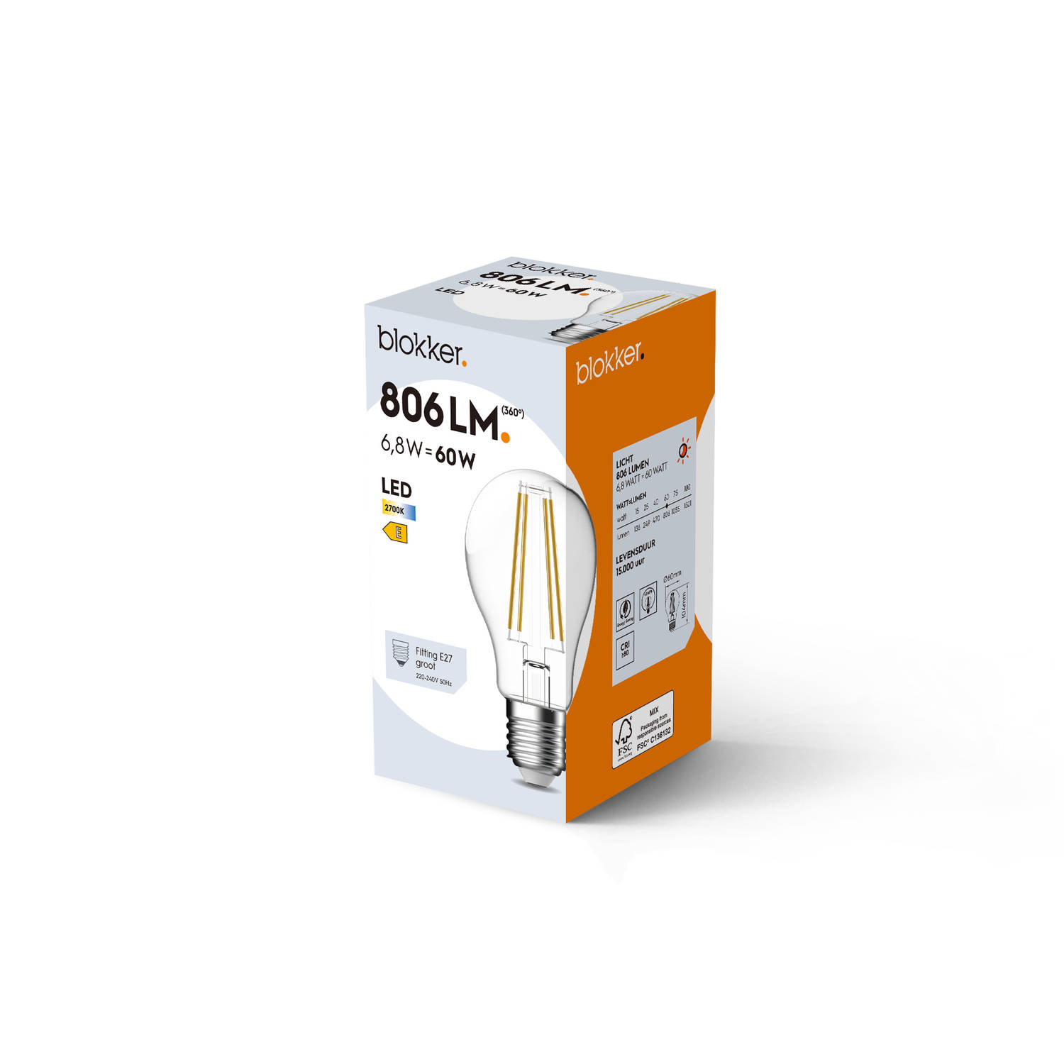 jukbeen vasthouden token Blokker LED Bulb A60 60We27 Helder | Blokker