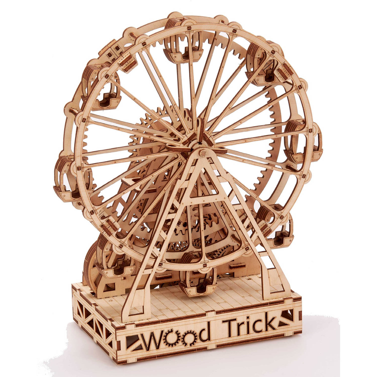 WoodTrick – Modelbouw 3D houten puzzel – ‘Ferries wheel’ / Reuzenrad (WDTK043) – 301 stuks - Geen lijm noch verf nodig!