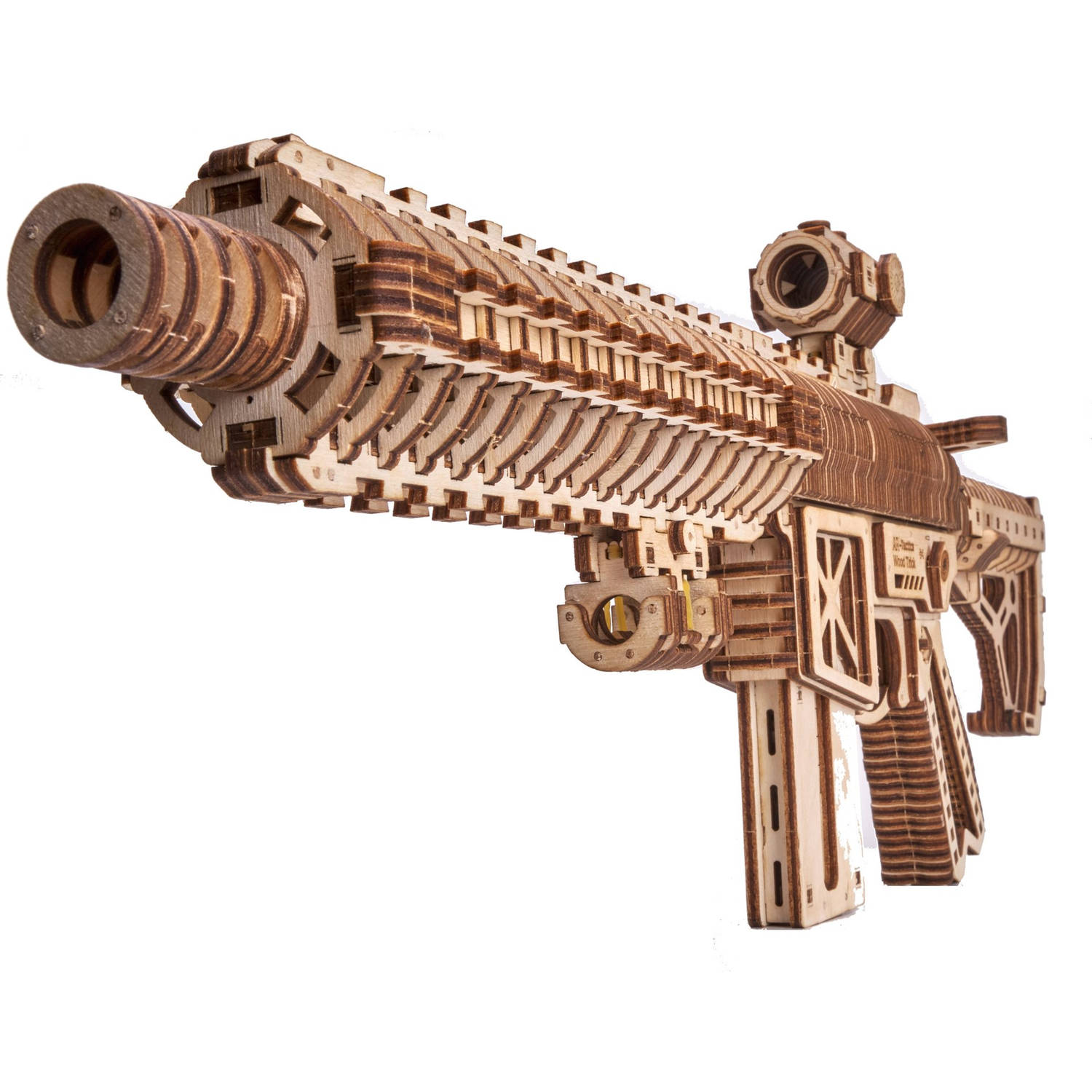 WoodTrick – Modelbouw 3D houten puzzel – ‘Assault Gun AR-T’ (WDTK057) – 496 stuks - Geen lijm noch verf nodig!