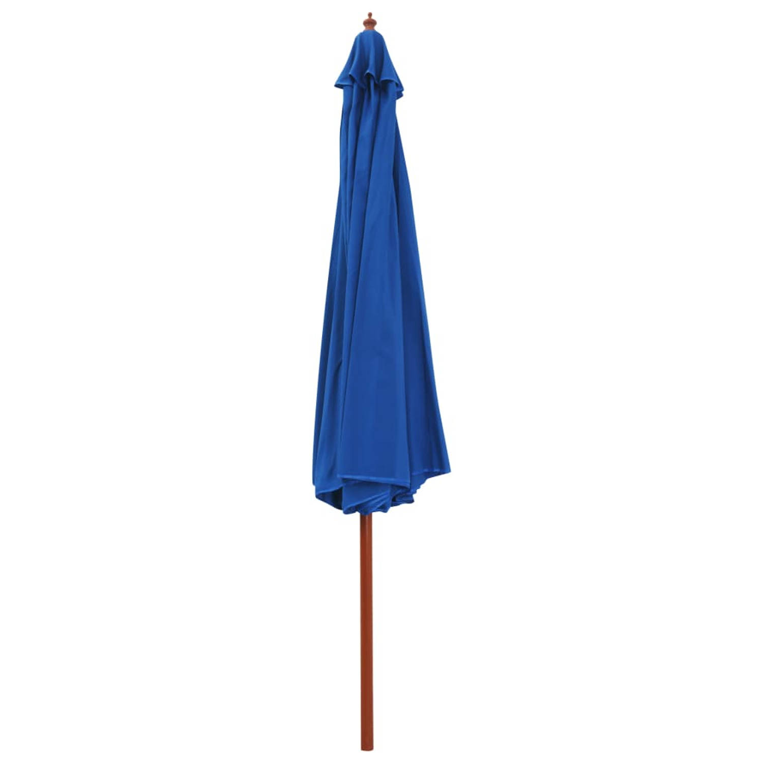 The Living Store Parasol - UV-beschermend polyester - 48mm paaldiameter - Stabiel en duurzaam - Eenvoudig te monteren - Blauw - 350 x 256 cm