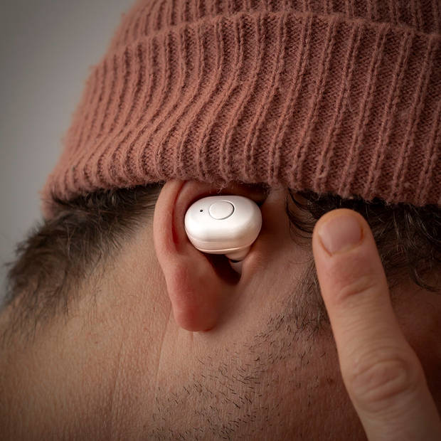 Silvergear Draadloze In Ear Sport Oordopjes Wit - Bluetooth - Met Oplaadbare Opbergcase