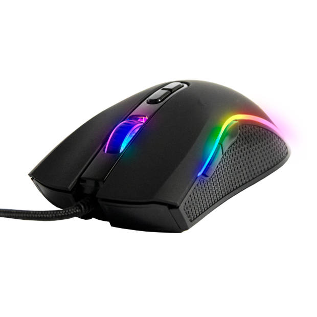 Silvergear Gaming Muis - RGB Verlichting - 800-6400 DPI - Bedraad - Zwart
