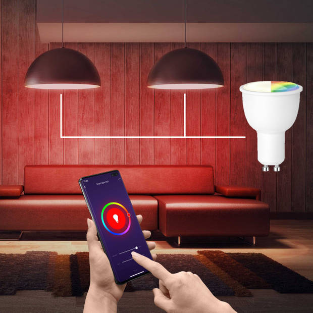 Silvergear Smart WiFi Led Lampen GU10 - 6 stuks - Via iOS en Android App - Google Home en Amazon Alexa
