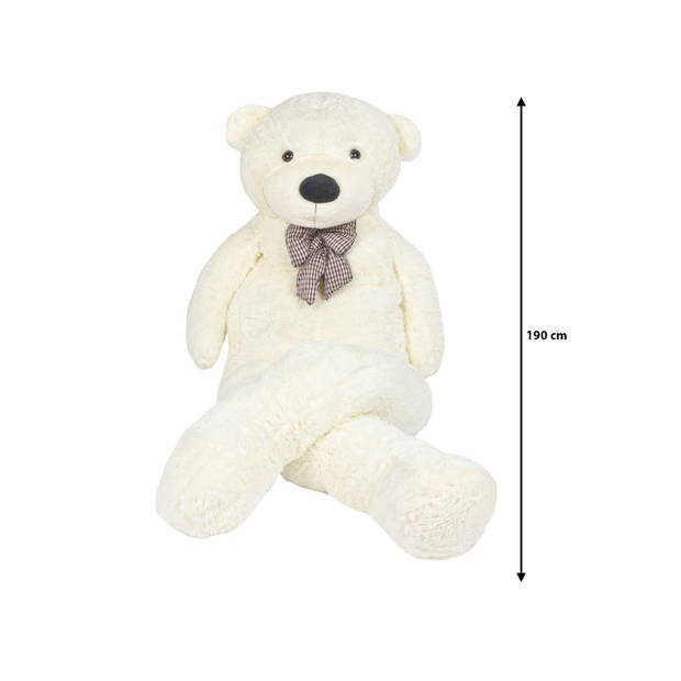 Grote knuffelbeer 190cm wit teddybeer knuffel