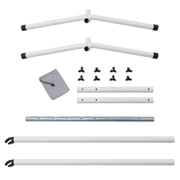 Stevige Verstelbare Hangmatstandaard Staal - 300-340x100 cm - 150kg max